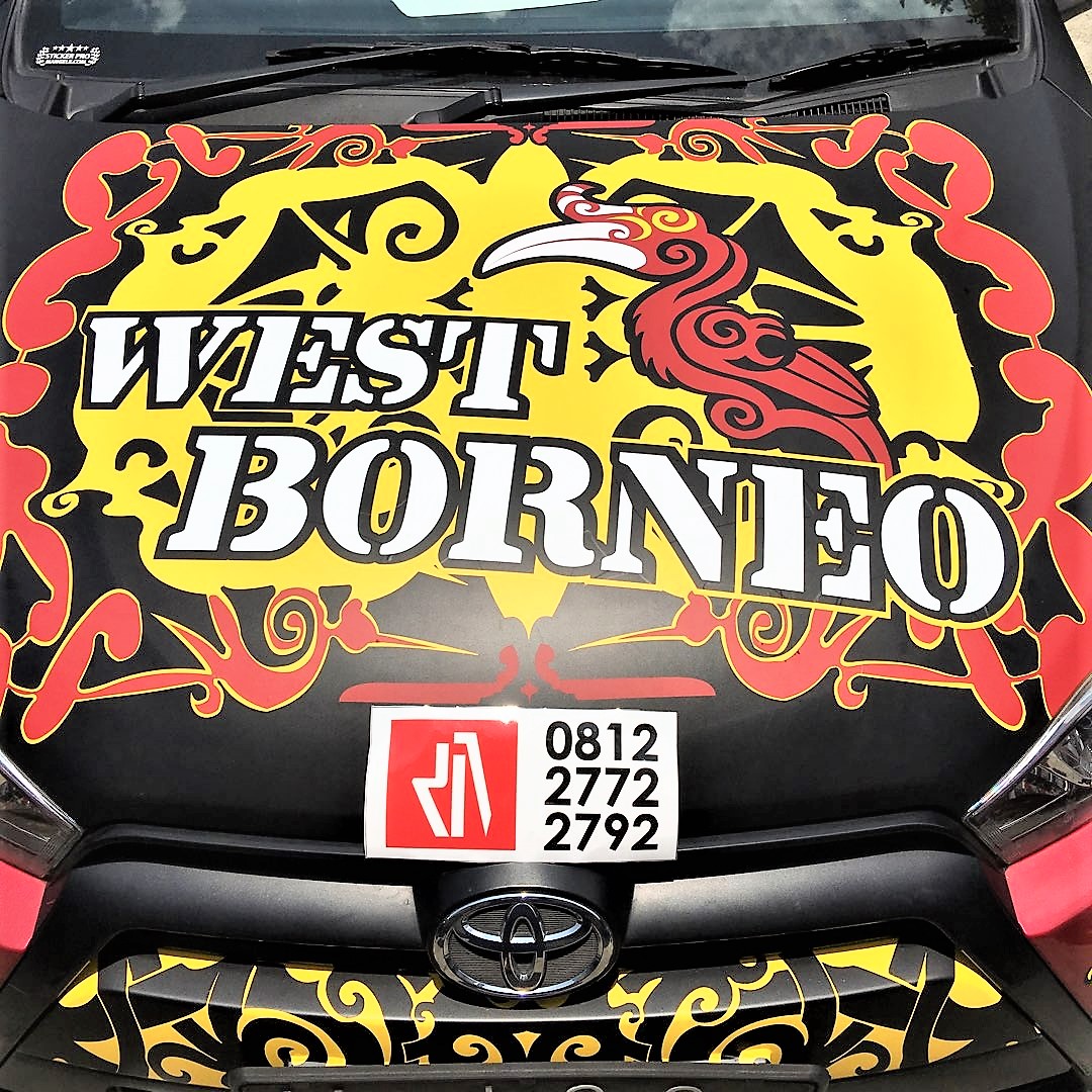 cutting stiker mobil yaris tibal dayak | 081227722792