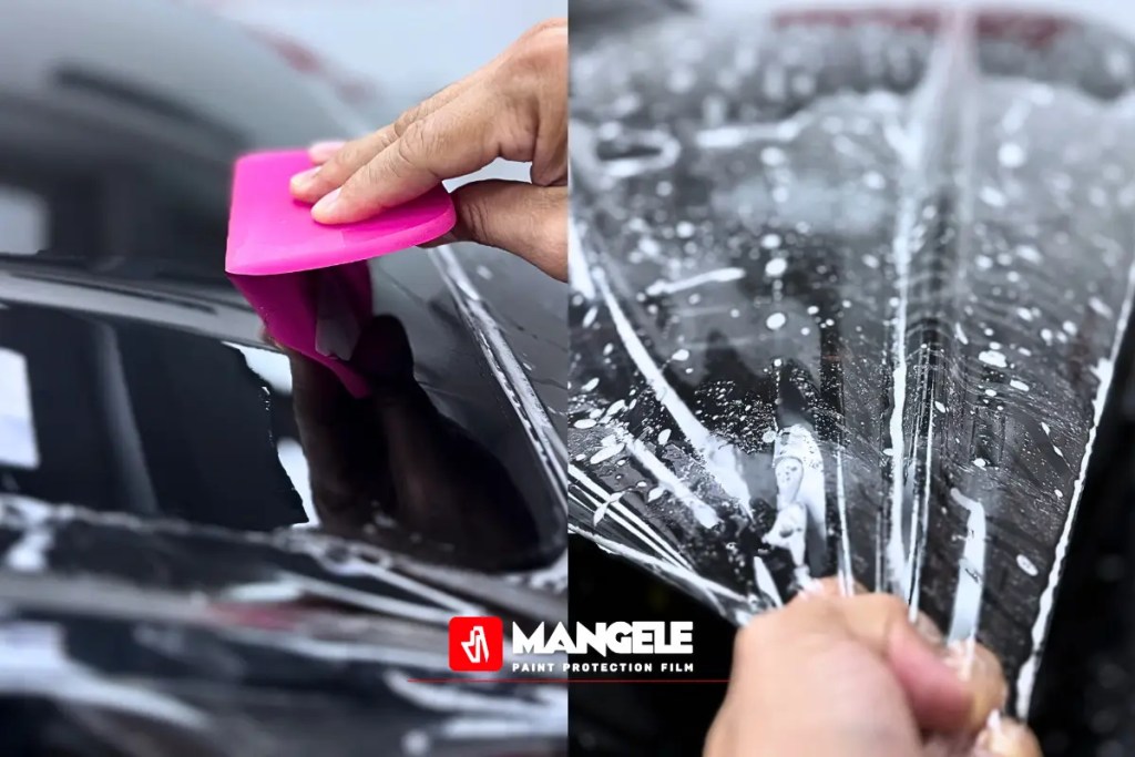 Proses pemasangan PPF mobil Bandung di MANGELE PPF oleh teknisi profesional