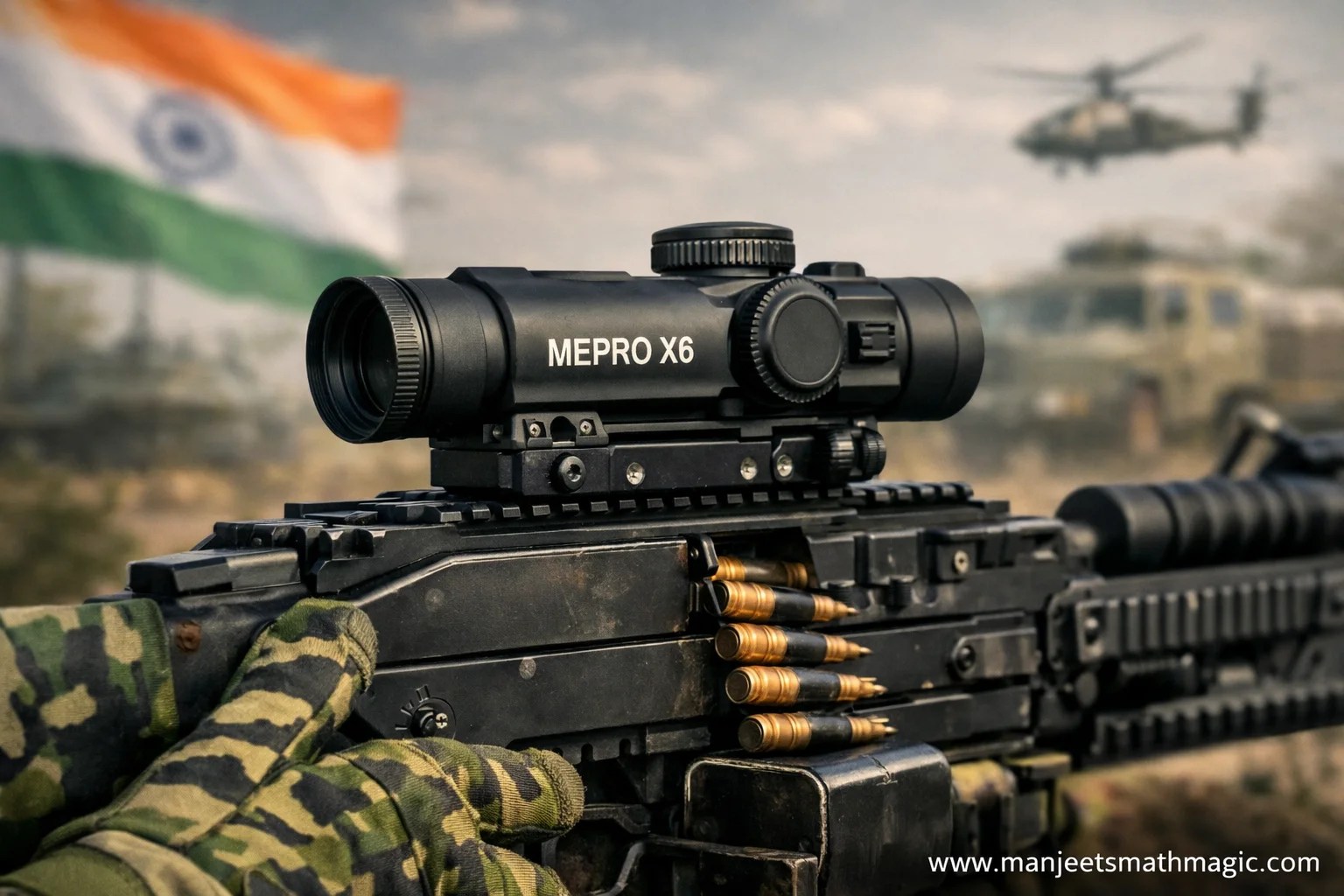 Indian Army Chooses MEPRO X6 for NEGEV Machine Guns
