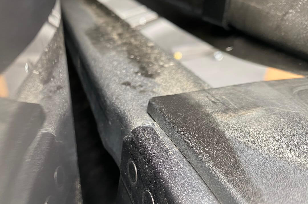 This photo shows the bed on an F-150 near the cab.