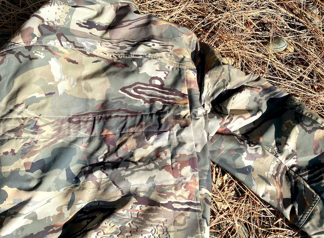 This photo shows the outside back of the Under Armour UA Ridge Reaper Raider 2.0 Jacket.