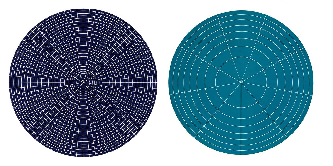 Rupert Deese: "Array 1000/Dark Blue", "Array 1000/Green". Published by Manneken Press.
