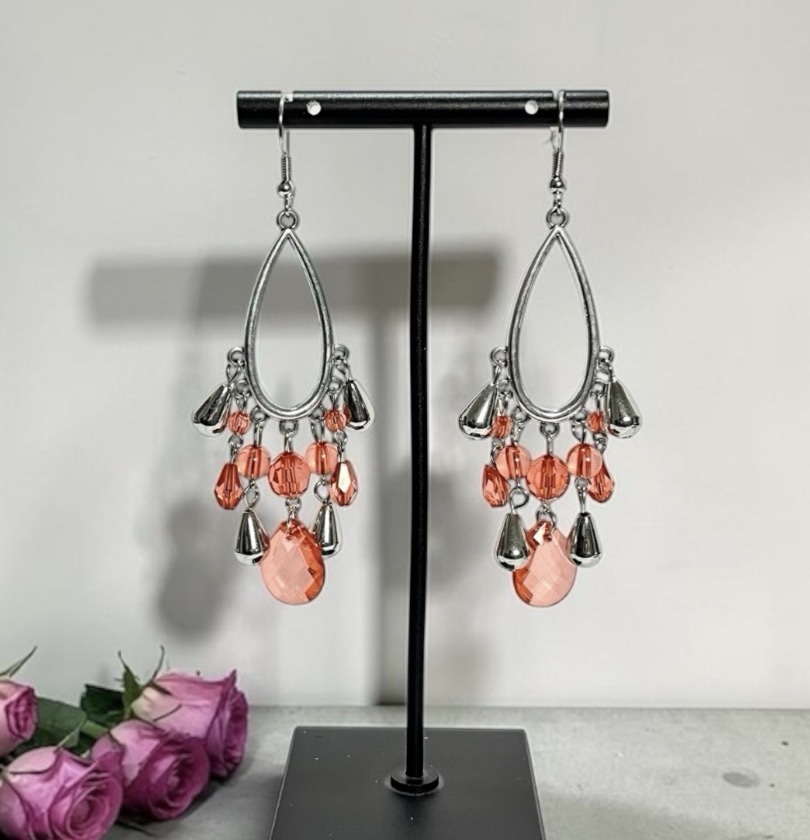 Rosy Dangle Earrings