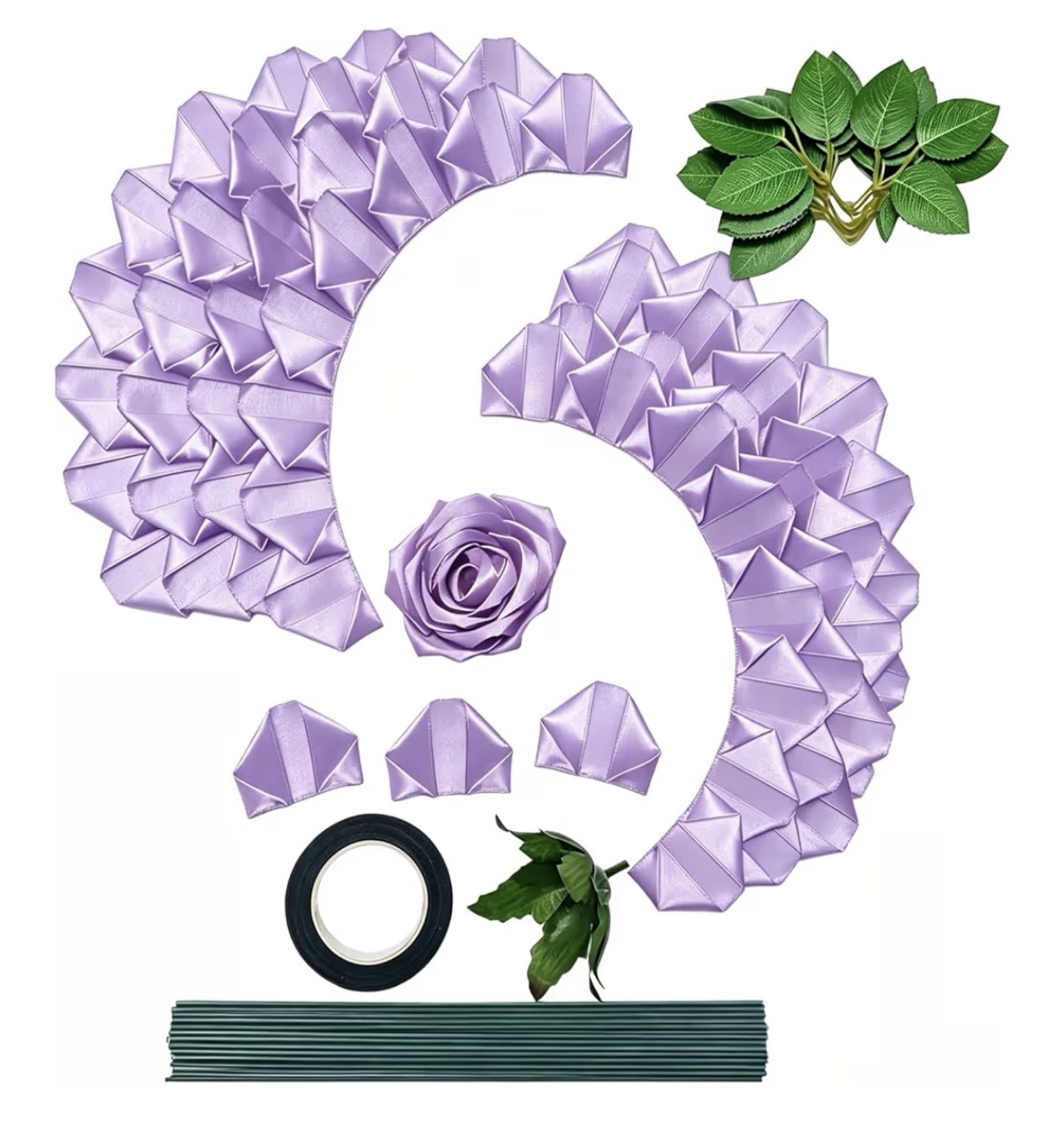 Ribbon Roses Kit-Lavender