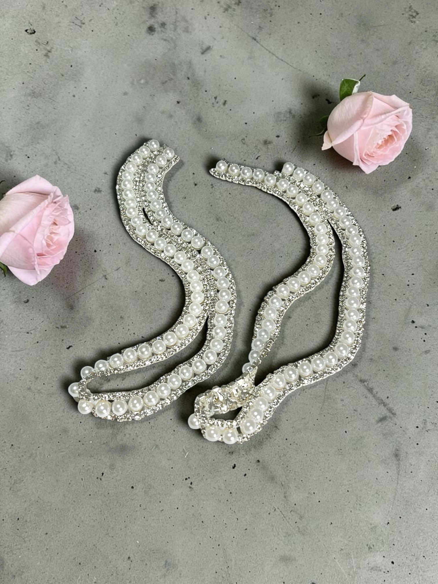 Radiant Silver Trim with Rhinestones
