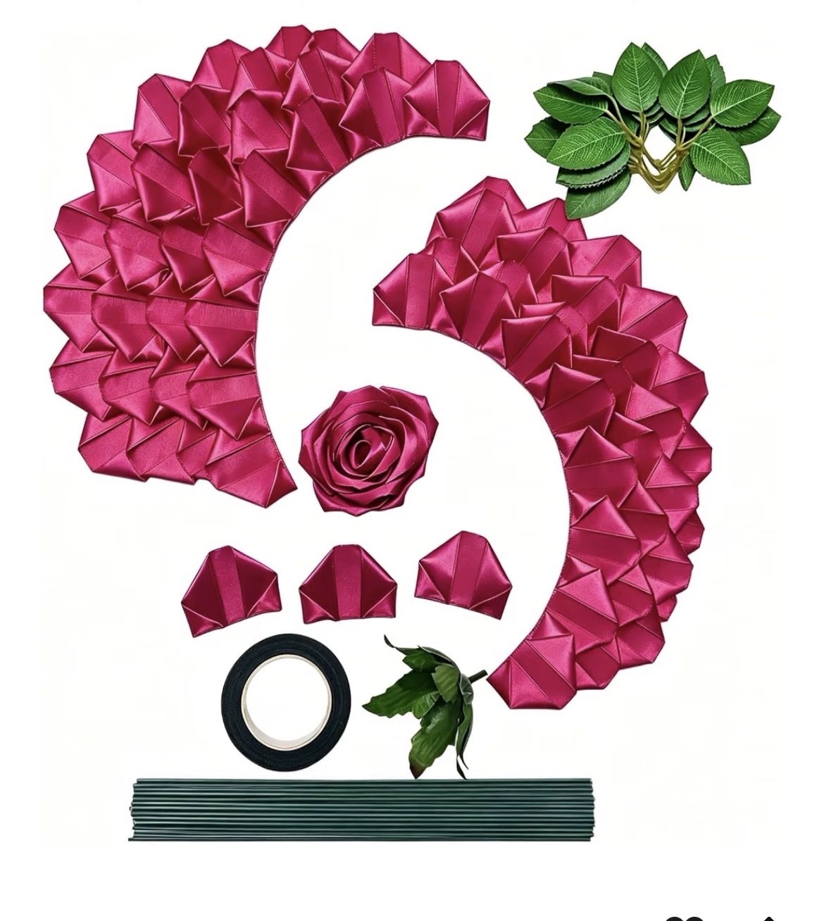 Ribbon Roses Kit- Magenta