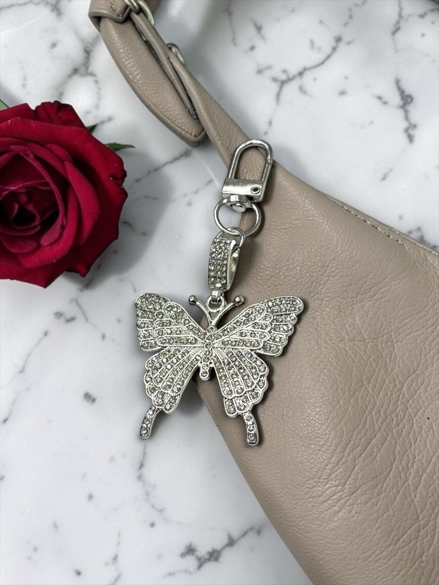 Glam Butterfly Purse Charm