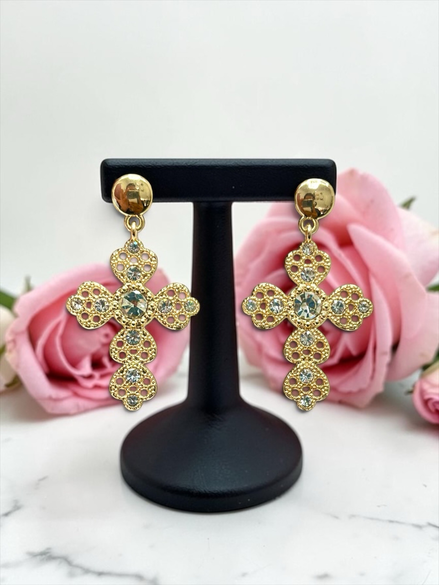 Glam Cross Earrings