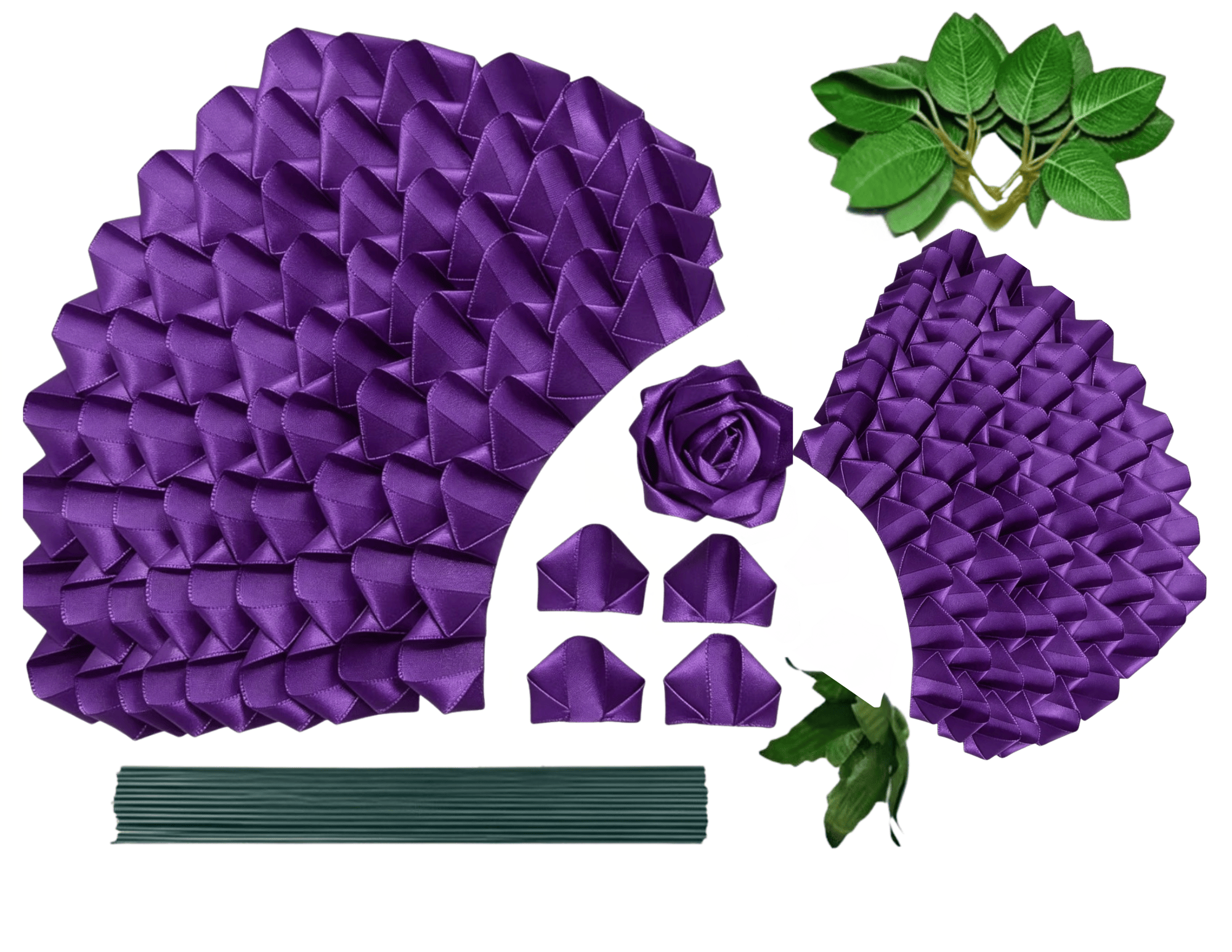 Ribbon Roses Kit-Purple
