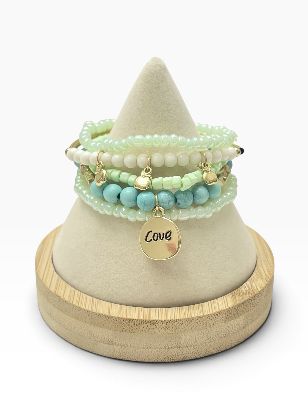 Minty Teal Love Bracelet Set Boho Style