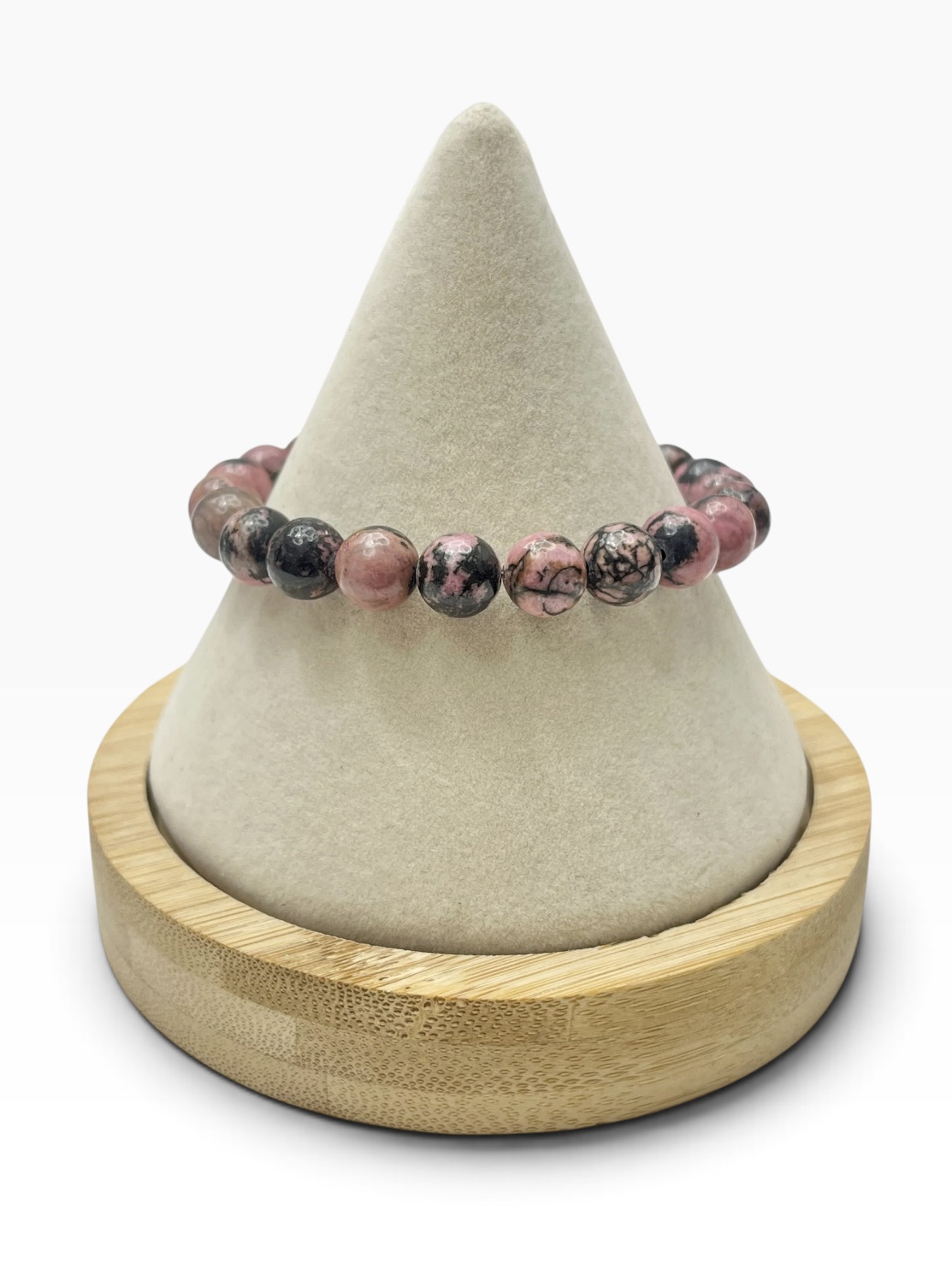 Rhodonite Natural Stone Beaded Bracelet
