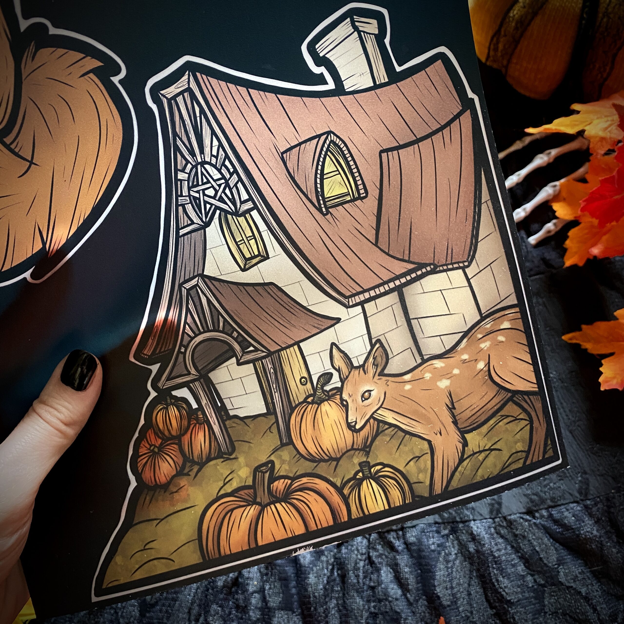 Cottage Witch. Stickers repositionnables. A4 à découper. – Image 3