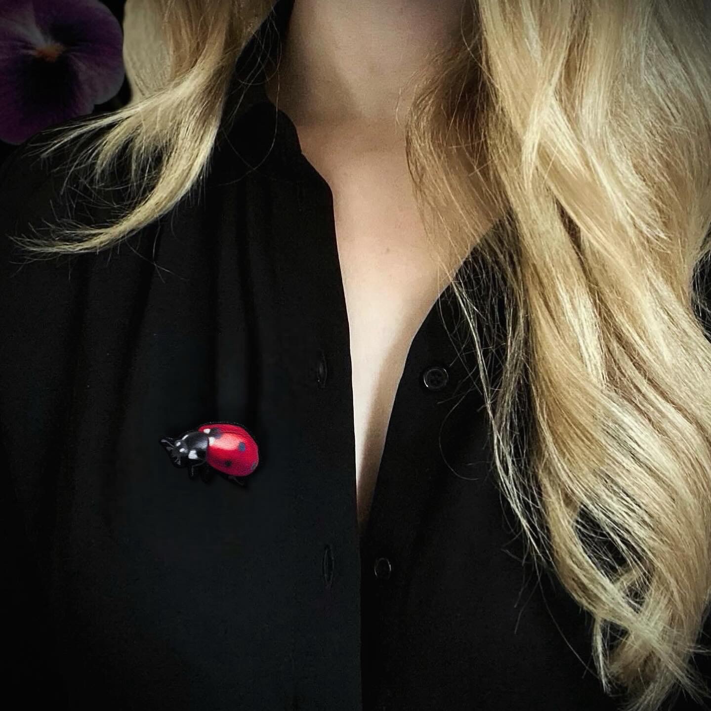 Pin’s. Coccinelle. Bijoux de col, sac, pull – Image 4