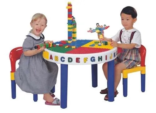 Round Building Blocks Table & Chair Set / Lego Table