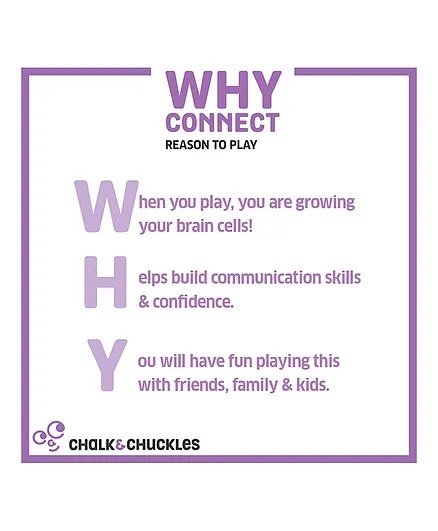 Alternative view of Age: 6 -12 Years Chalk and Chuckles Why Connect Game