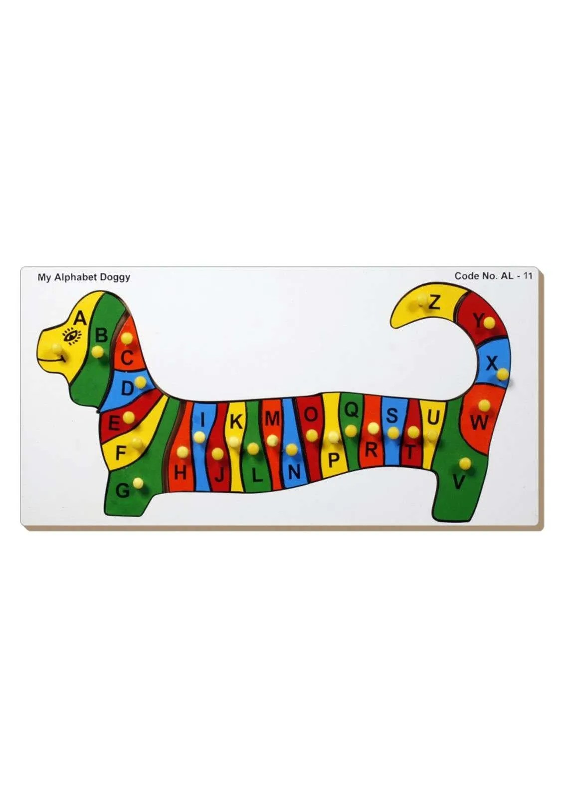 Little Genius Alphabets Dog Shape Tray with Knob
