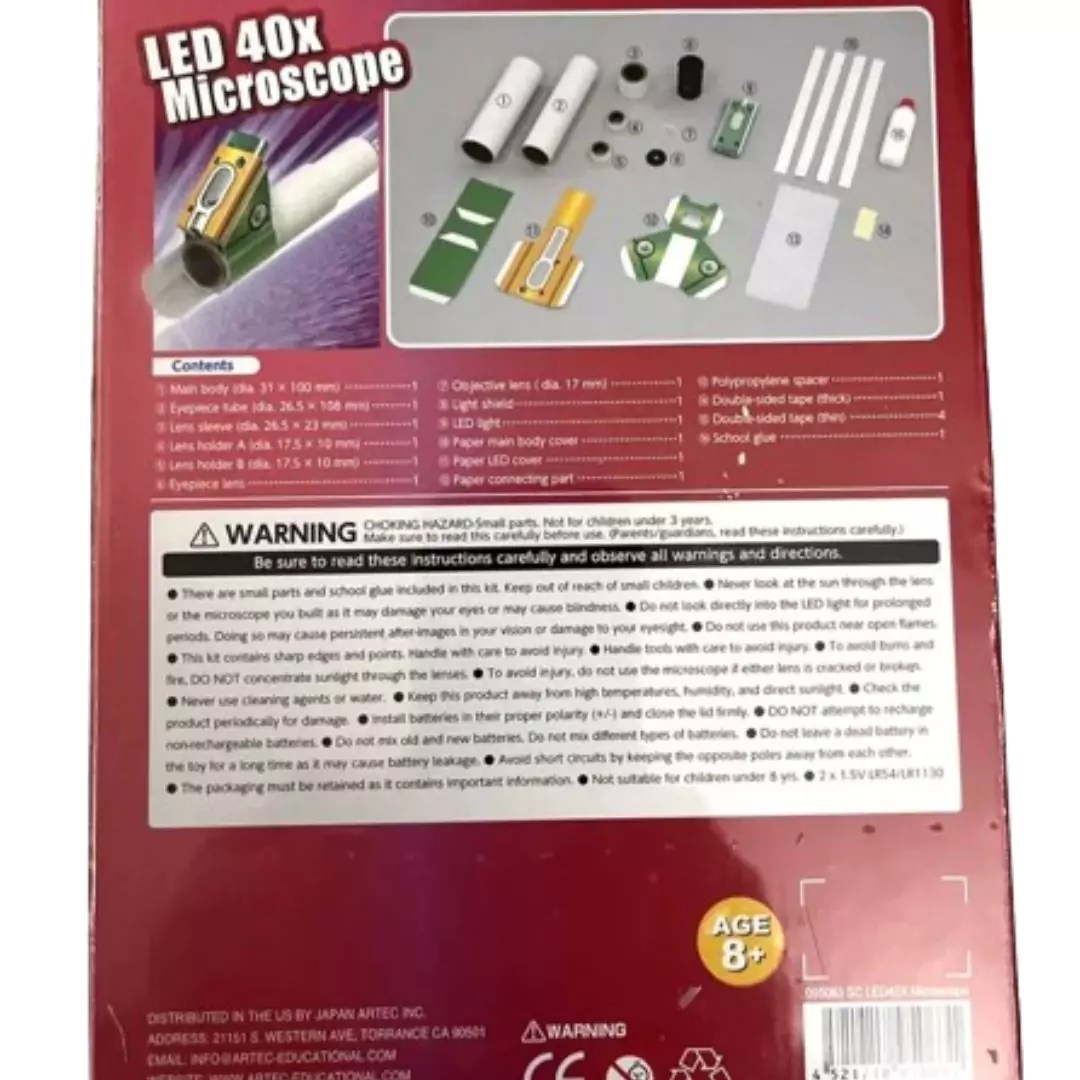 Age 8+ Artec Educational LED 40x Microscope