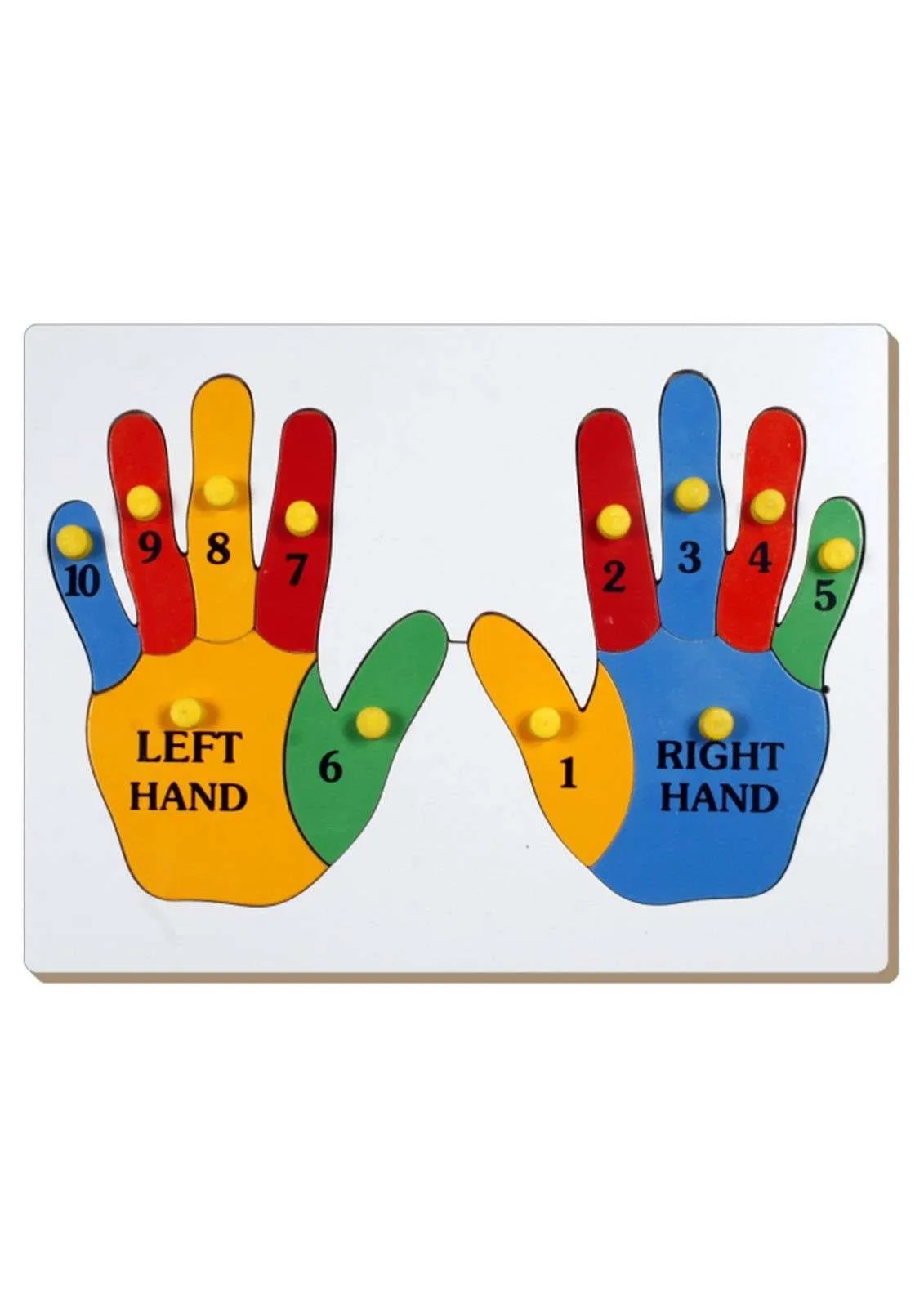 Little Genius Double Hand Puzzle with Knob (Multicolor)