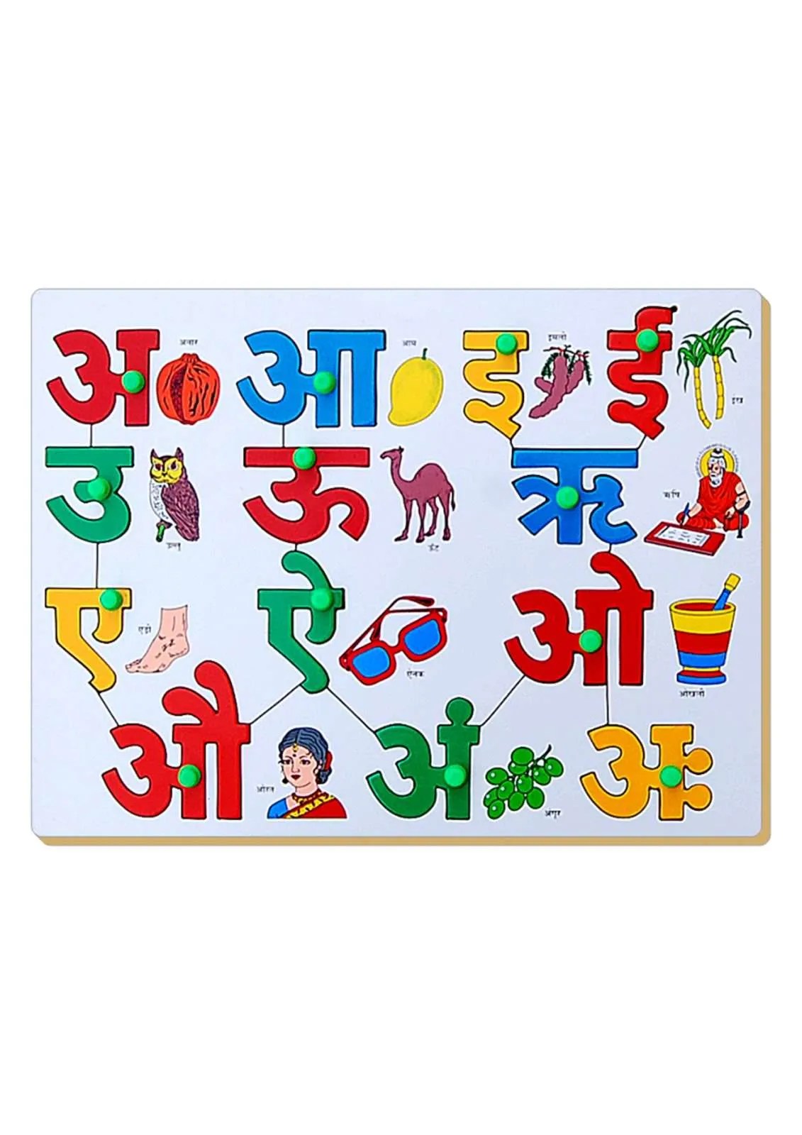 Hindi Vowels With Picture Match With Knob 1