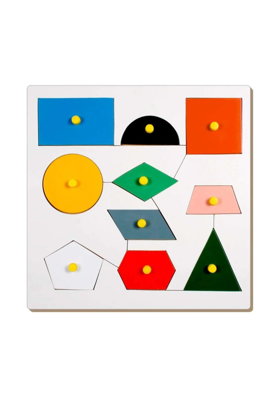 Little Genius Inset Shape Board with Knob (Multicolor)