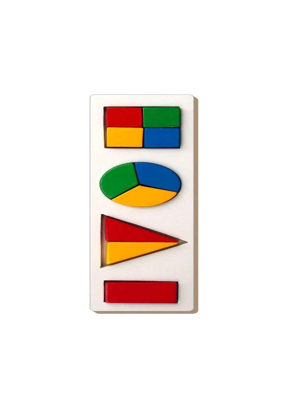 Little Genius Fraction-a-Square, Multi Color (All Shapes)