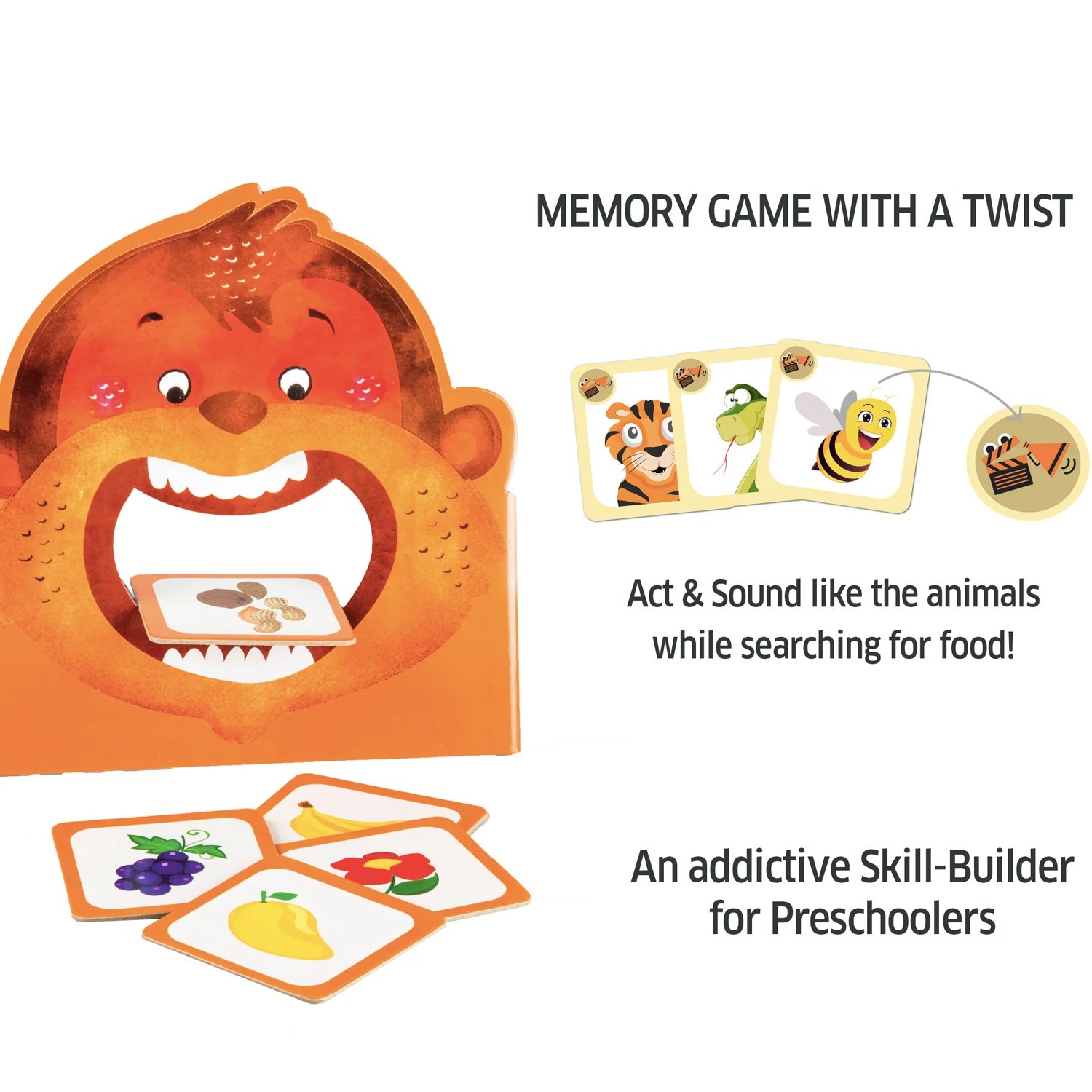 Alternative view of Age 3-7 Years Chalk And Chuckles Hungry Four, Memory Game