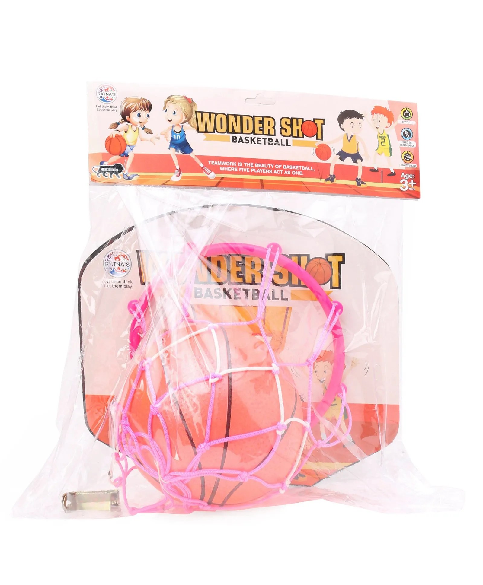 Alternative view of Ratnas Wonder Shot Basketball With Net Hoop (Colour & Print May Vary)