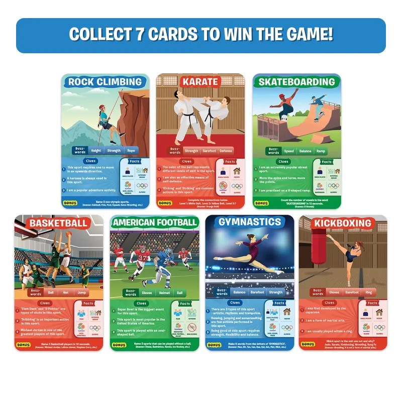 Alternative view of Age 6+ Skillmatics Guess in 10 Sports Card Game