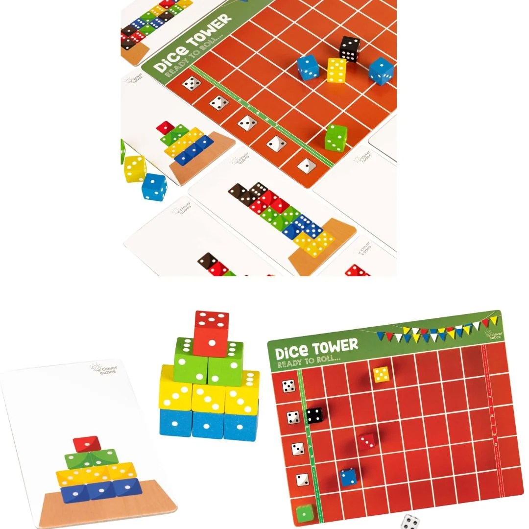 Age 3+ Clever Cubes Dice Tower