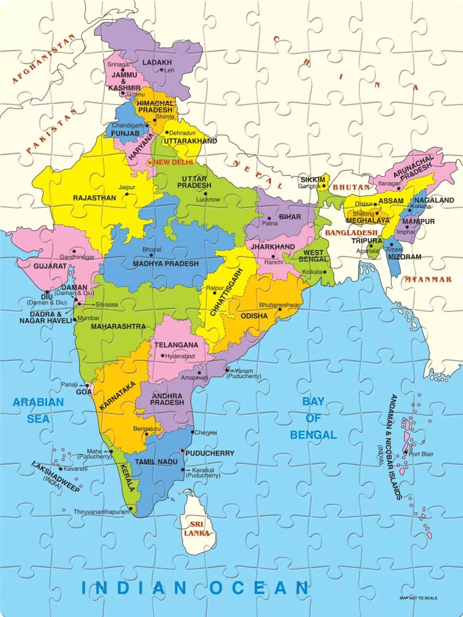 Alternative view of Age 6+ Frank India Map Puzzle (108 Pieces)
