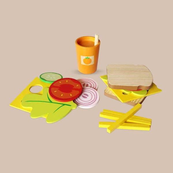 Alternative view of Age3+ Shumee Wooden Sandwich and Burger Cooking Set - 15 Pieces