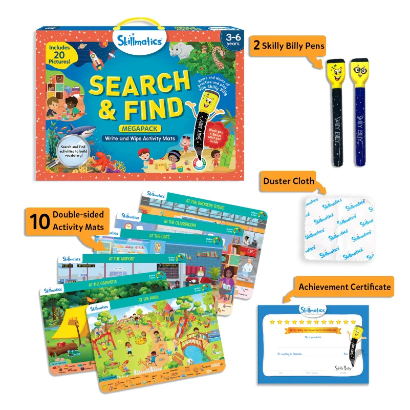 Alternative view of Age 3+ Skillmatics Search and Find Megapack Reusable Mats