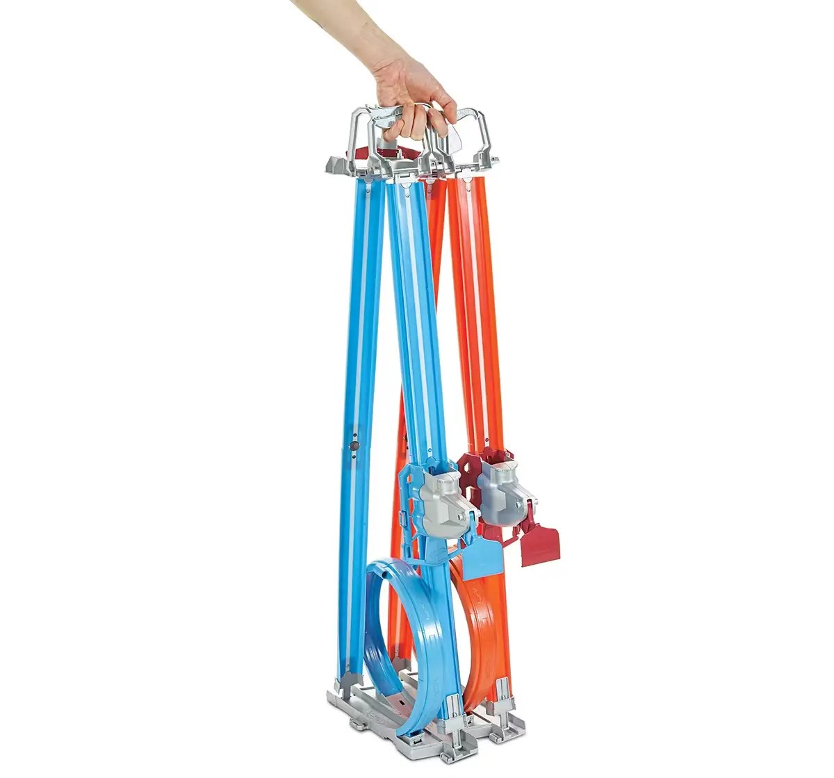 Age 5+ Hot Wheels Double Loop Dash Trackset with 2 Vehicles