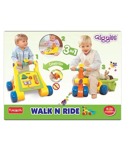Alternative view of Age 3+ Giggles Play Ride On 3 In 1 Walk Ride Sit
