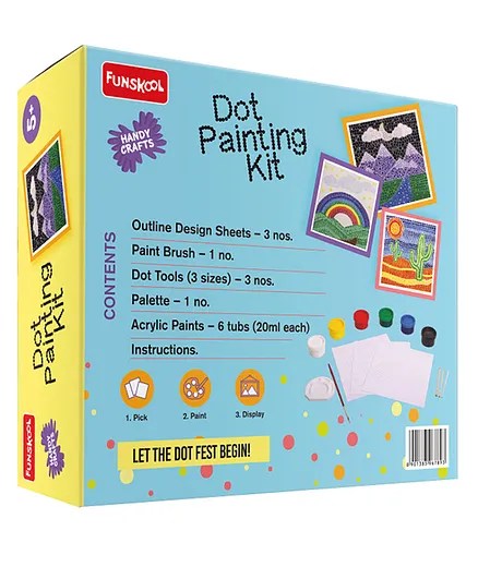 Alternative view of Age 5+ Funskool Handy Crafts Dot Painting Kit