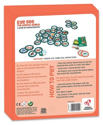 Alternative view of Ages 3 to 6 Year Chalk and Chuckles Eye See The Animal World-Pre schooler Educational Game