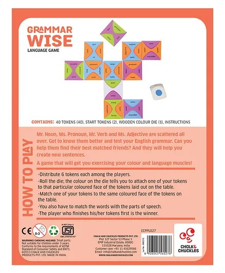 Alternative view of Ages 6 to 10 Years Chalk and Chuckles Grammar Wise- Learning & Educational Game