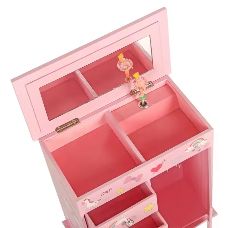 Alternative view of Musical Jewelry Box for Girls with Unicorn and Spinning Ballerina Design