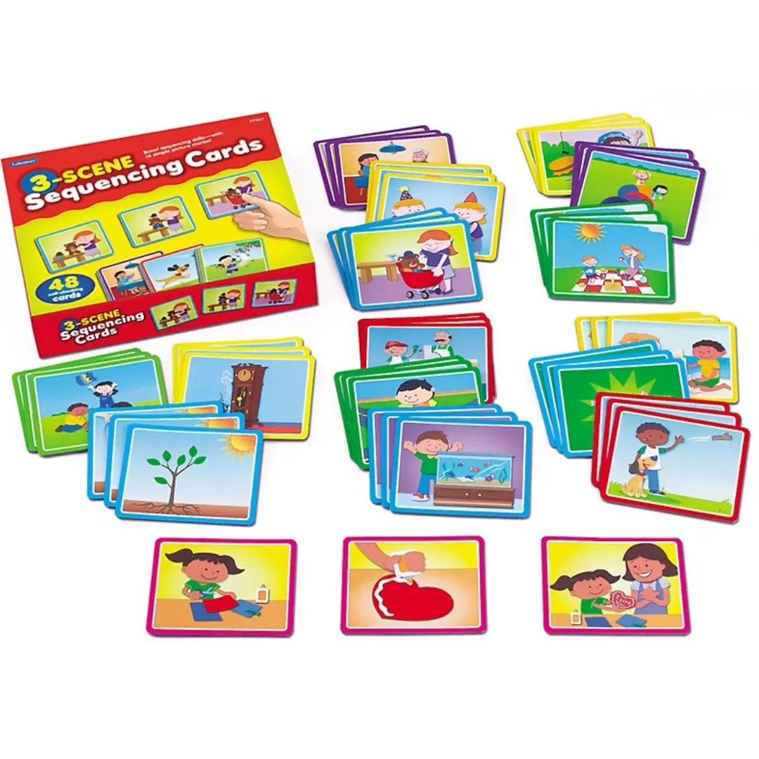 Age 3+ Lakeshore Learning 3 Scene Sequences Cards