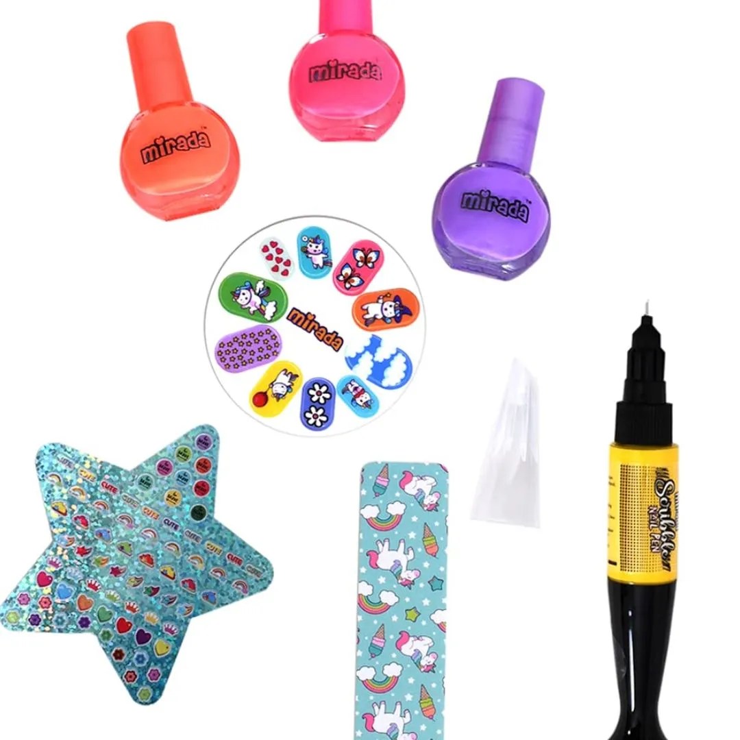 Age 6+ Mirada Nail Glow Dark Kit (Multi-color)