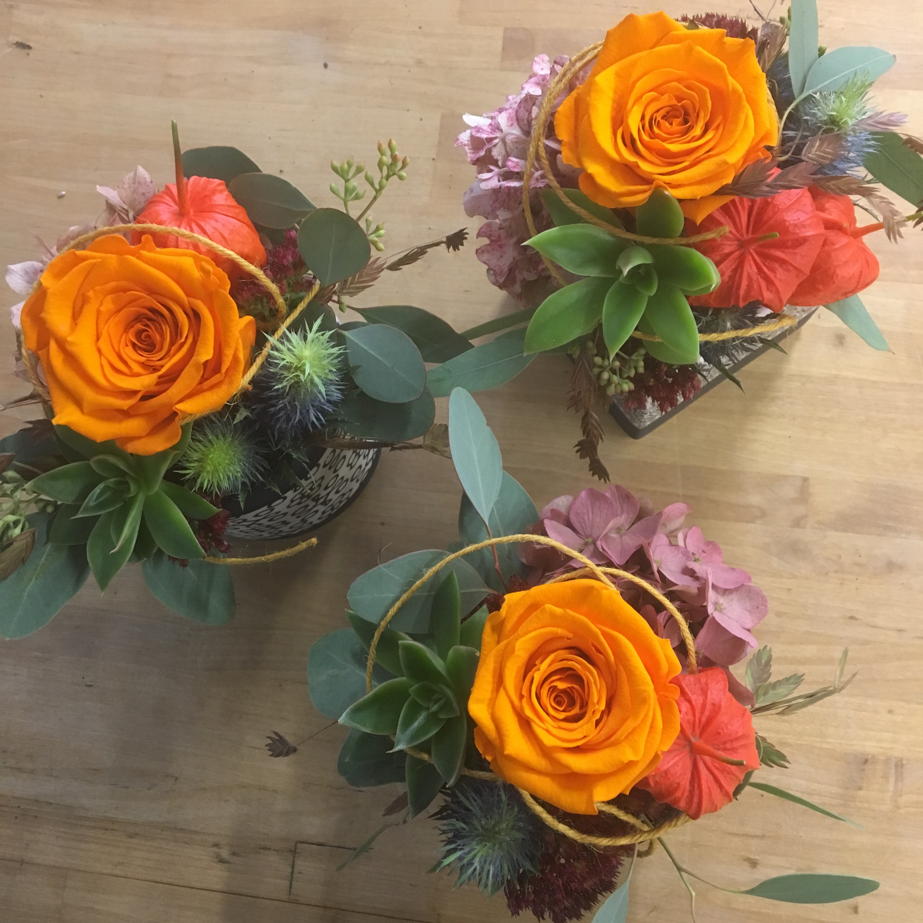 Arrangement rose lyophilisée