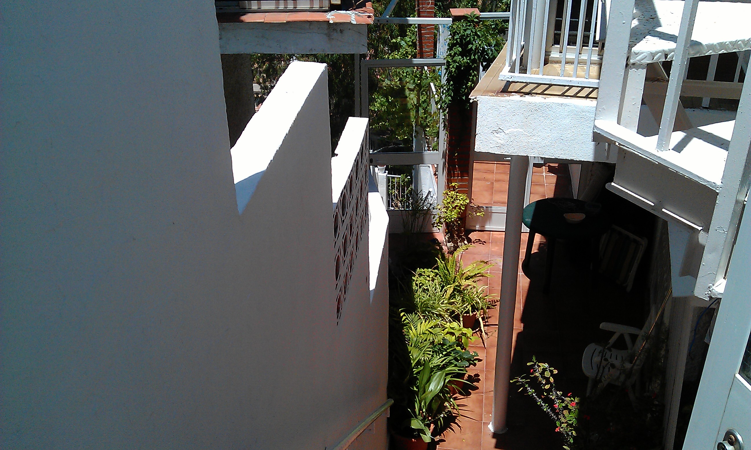 Pintura en blanco de paredes y columna