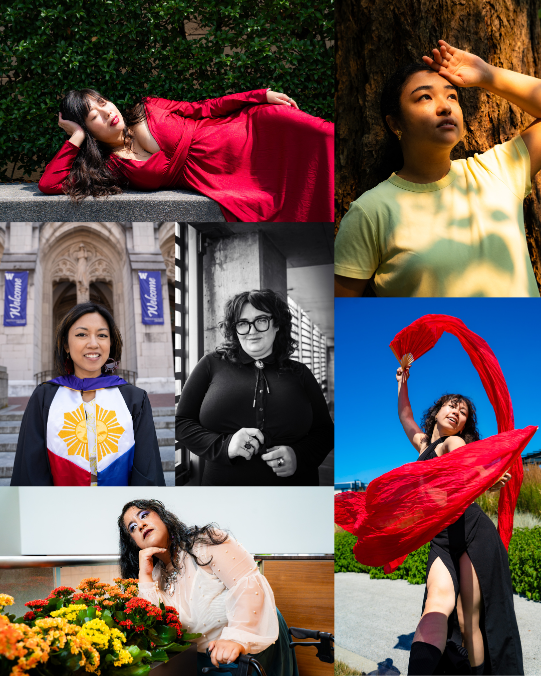 Collaged image of portrait photography