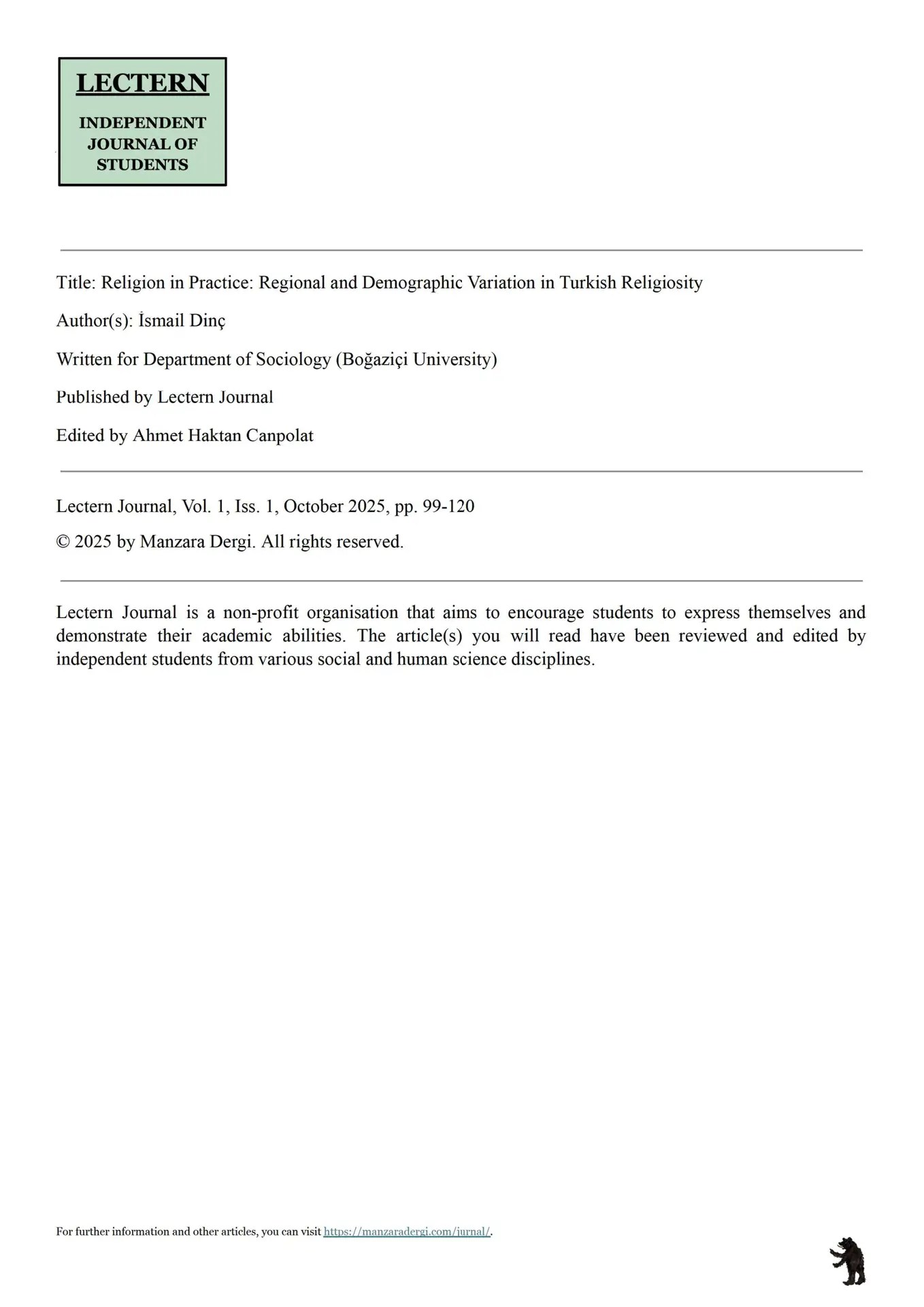 Religion in Practice: Regional and Demographic Variation in Turkish Religiosity