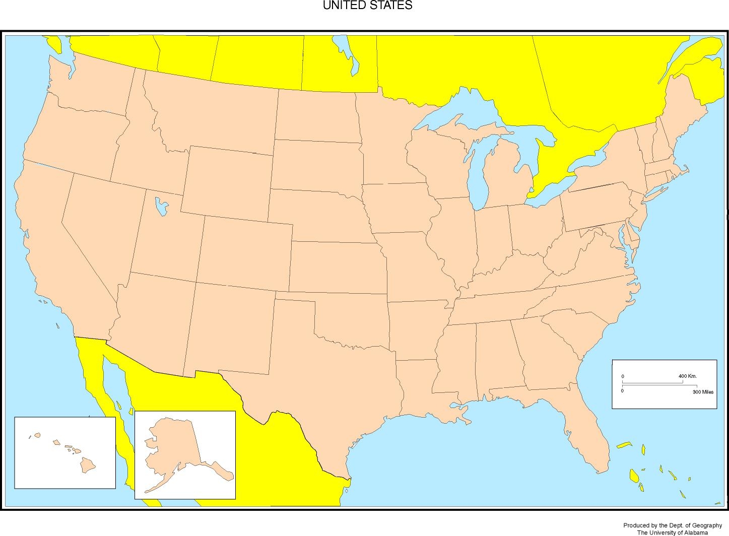 Blank United States Map Printable USA Map Printable United States Blank Map 4 