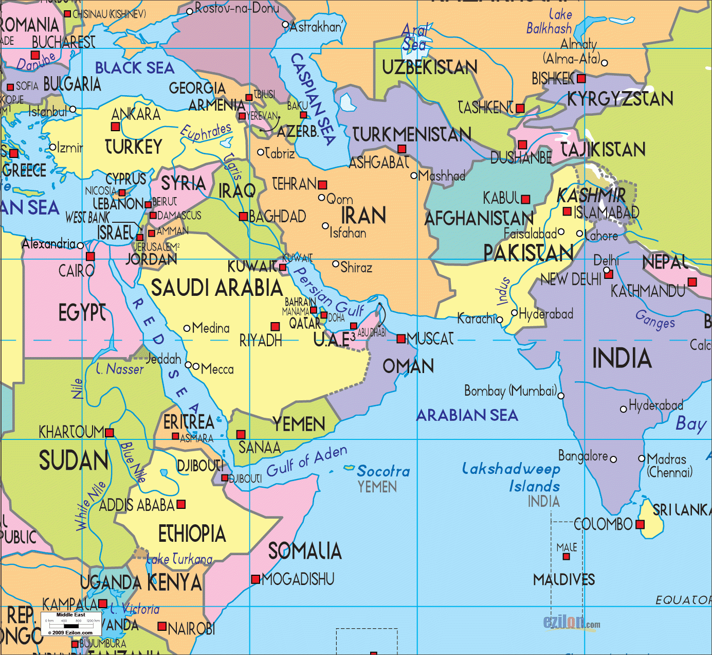 Printable Middle East Map USA Map Printable Map Of The Middle East Printable 