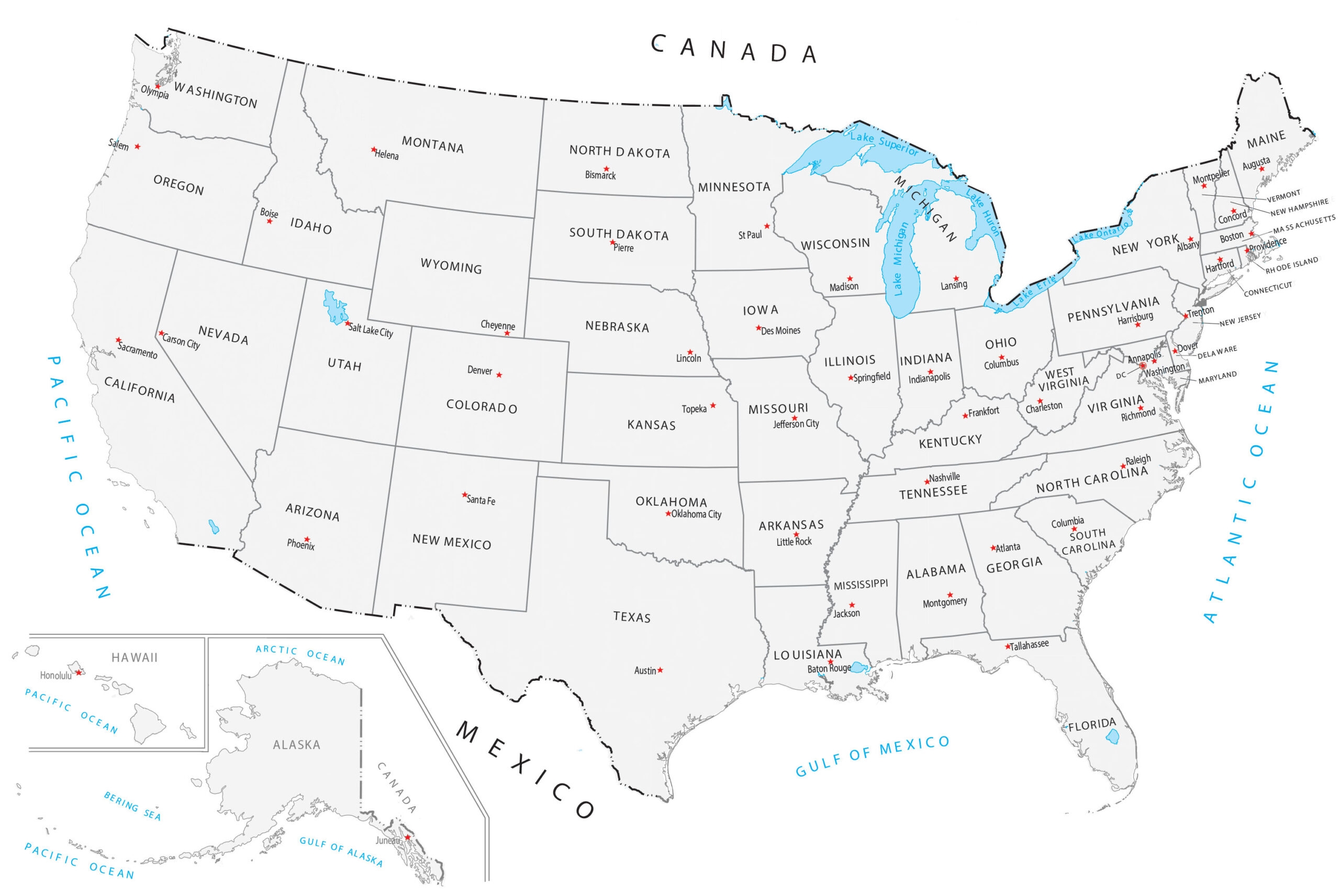 Free Printable US Map With States And Capitals USA Map Printable Usa Map States And Capitals Printable 