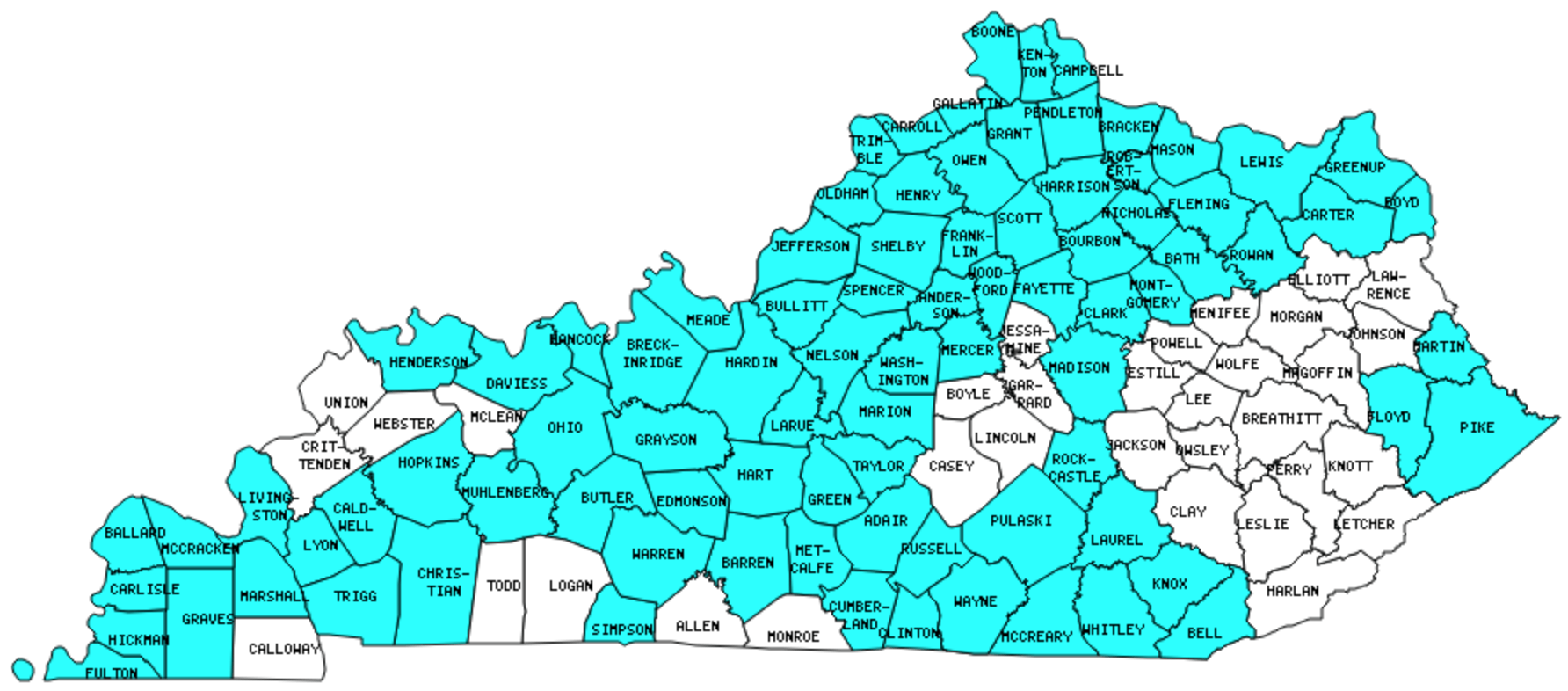 Printable County Map Of Kentucky Map Printable Kentucky County Map Printable 