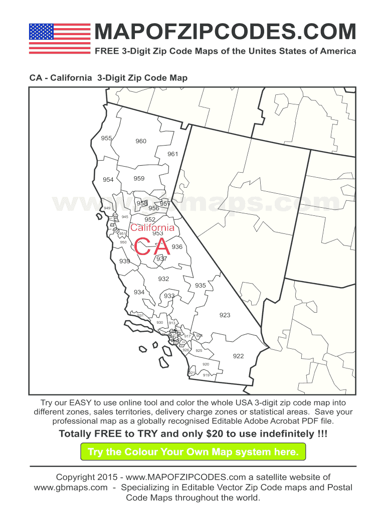 Printable California Zip Code Map Map Printable Printable California Zip Code Map 