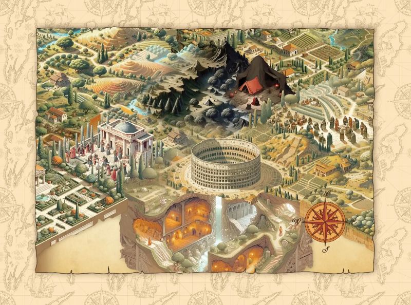 Upcoming Empire Map - Mountain Illustrations - Modern High Resolution Collection